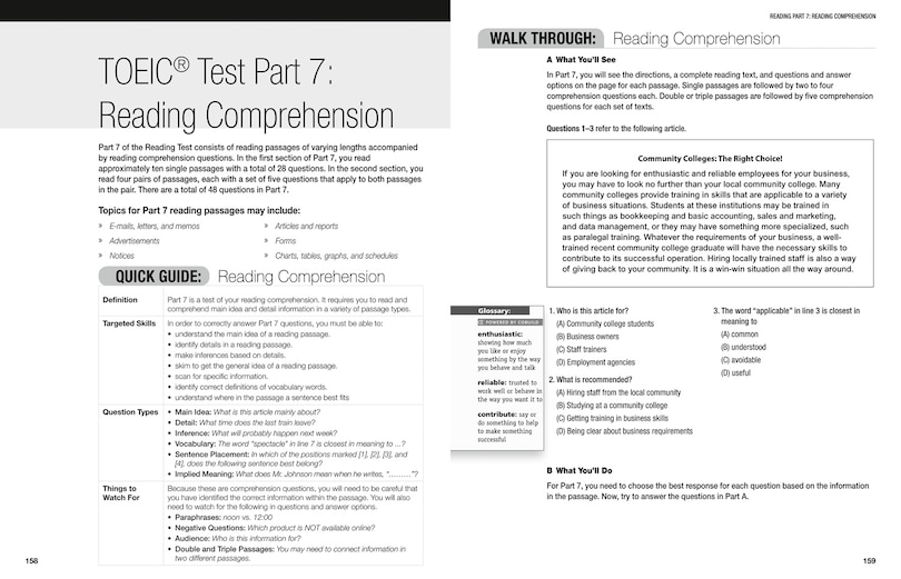 Aper&ccedil;u du contenu_TOEIC Listening and Reading Skills