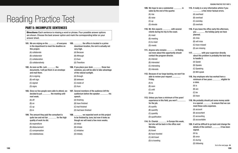 Aper&ccedil;u du contenu 2_TOEIC Listening and Reading Skills