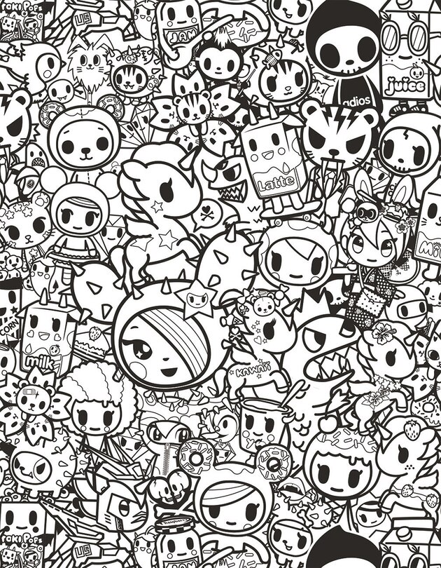 Sample content_Tokidoki Coloring Party