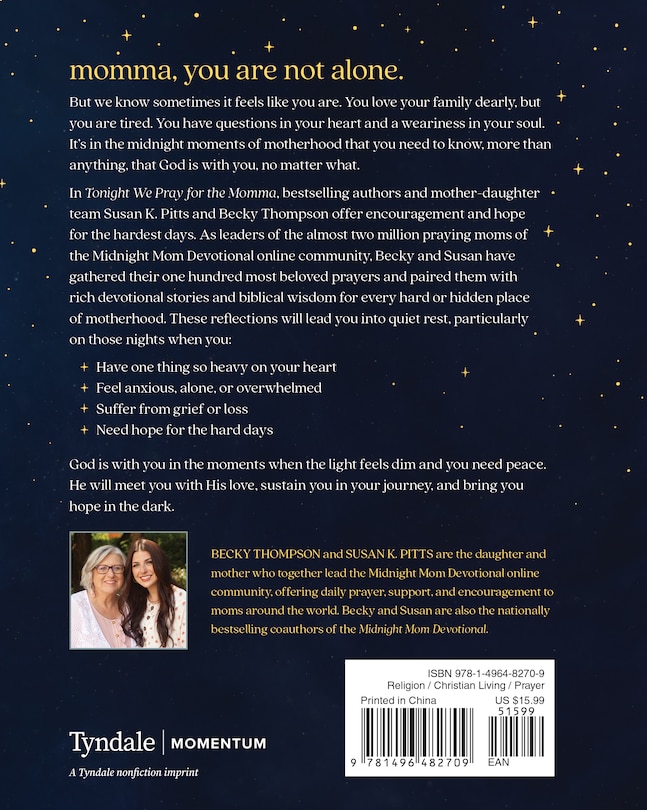Back cover_Tonight We Pray for the Momma