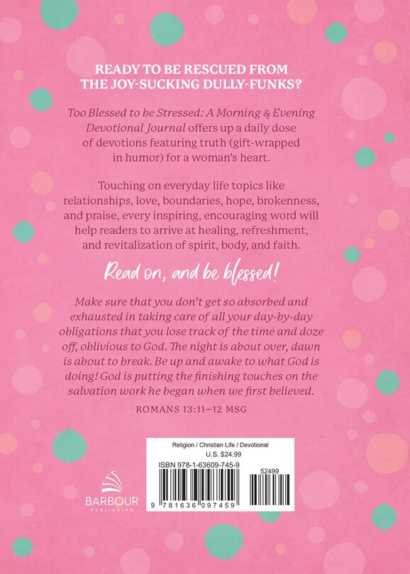 Back cover_Too Blessed to Be Stressed: A Morning & Evening Devotional Journal