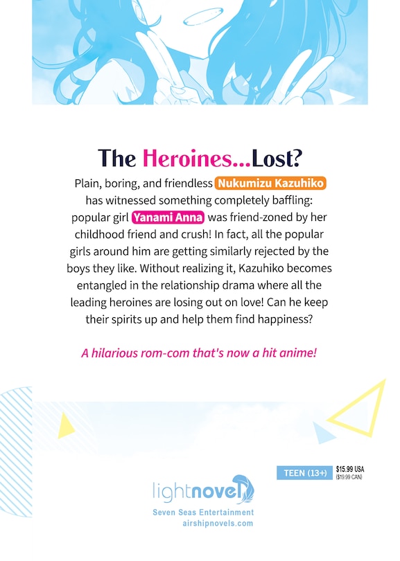 Back cover_Too Many Losing Heroines! (Light Novel) Vol. 1