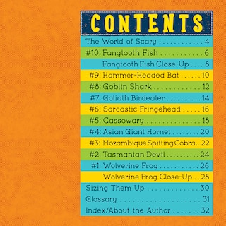 Table of contents_Top 10 Scariest Animals (Wild World)