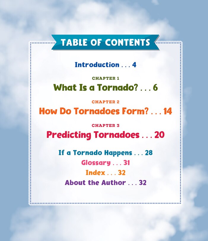 Table of contents_Tornadoes (Learn About: Wild Weather)