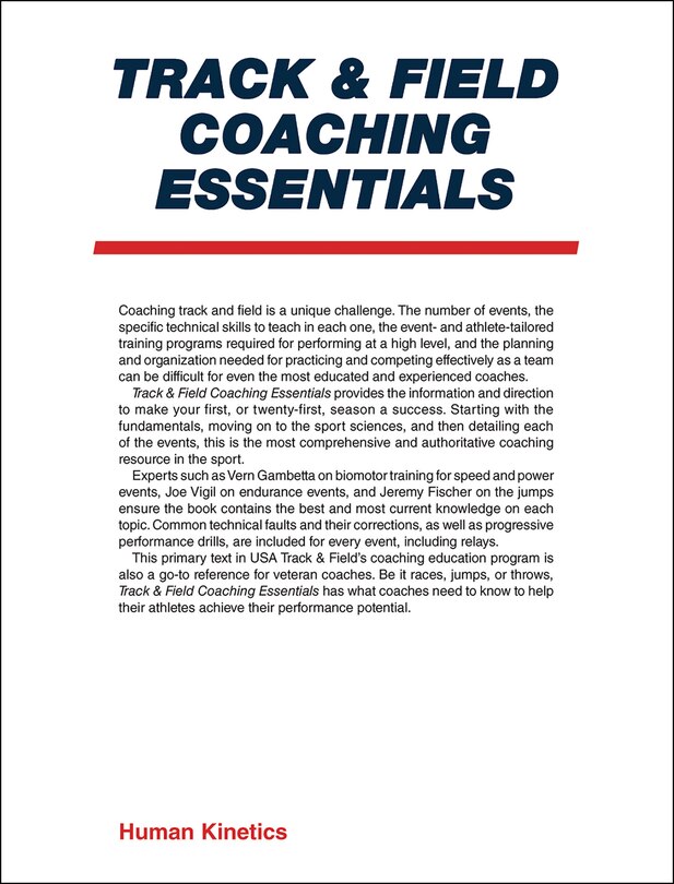 Back cover_Track & Field Coaching Essentials