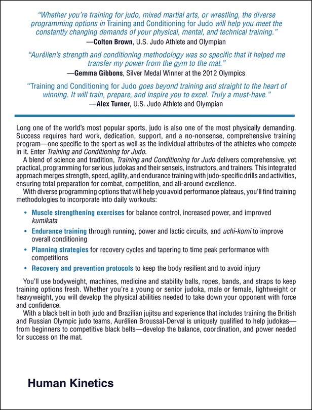 Couverture arri&egrave;re_Training And Conditioning For Judo