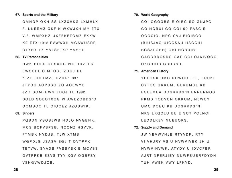 Sample content 3_Trivia Cryptograms