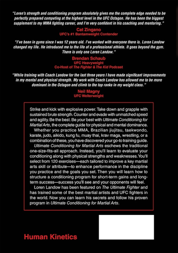 Back cover_Ultimate Conditioning For Martial Arts