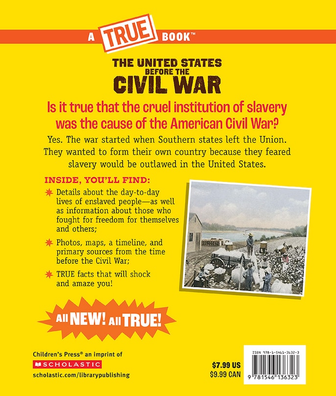 Back cover_United States Before the Civil War (A True Book: Exploring the Civil War)