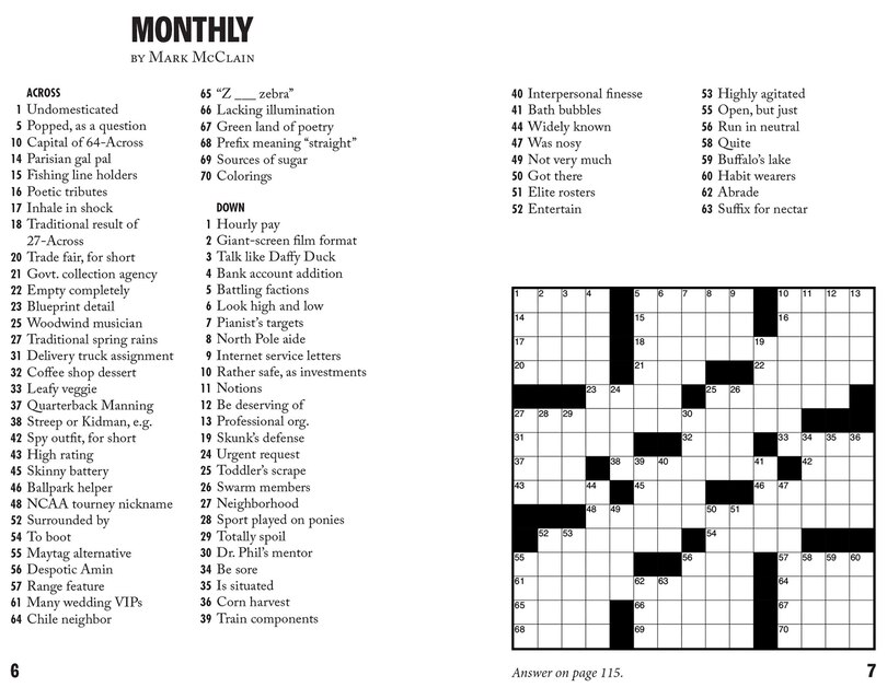 Sample content_Vacation Crosswords