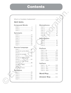 Sample content_Vocabulary Fundamentals, Grade 2 Teacher Resource