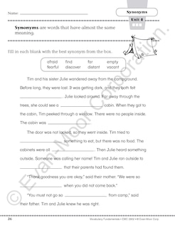 Sample content 3_Vocabulary Fundamentals, Grade 2 Teacher Resource