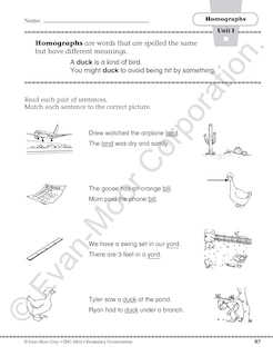 Sample content 4_Vocabulary Fundamentals, Grade 2 Teacher Resource