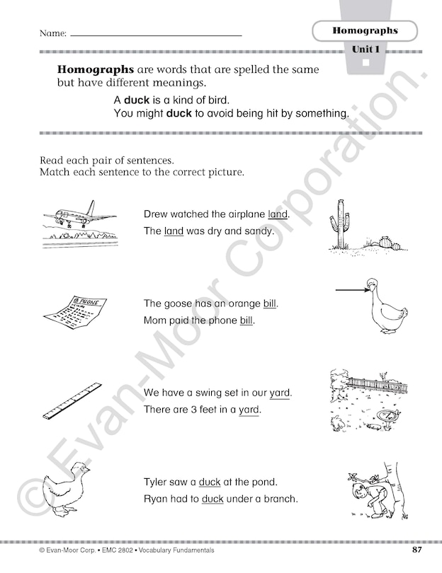 Sample content 4_Vocabulary Fundamentals, Grade 2 Teacher Resource
