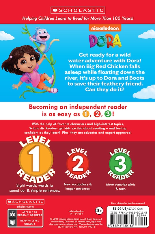Back cover_Dora: Wake Up, Big Red Chicken! (Scholastic Reader, Level 1)