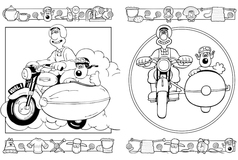 Sample content 2_Wallace & Gromit - The Official Colouring Book