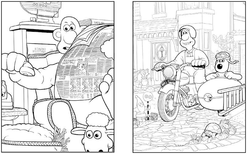 Sample content 3_Wallace & Gromit - The Official Colouring Book