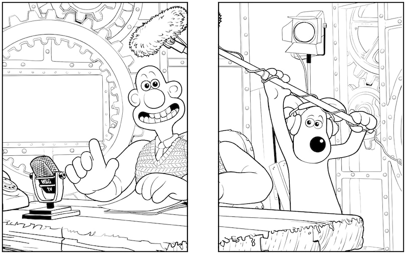 Sample content 4_Wallace & Gromit - The Official Colouring Book