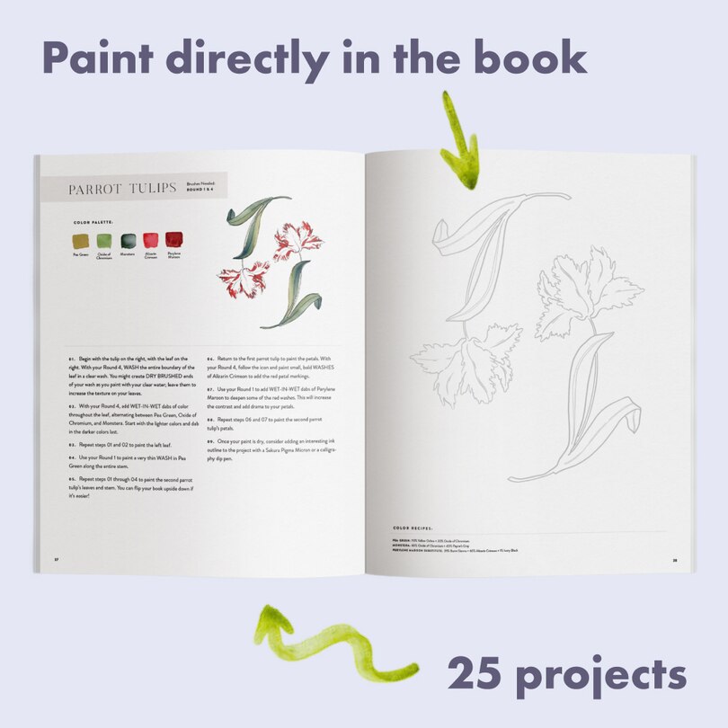 Aper&ccedil;u du contenu 4_Watercolor Workbook: Caf&eacute; in Bloom