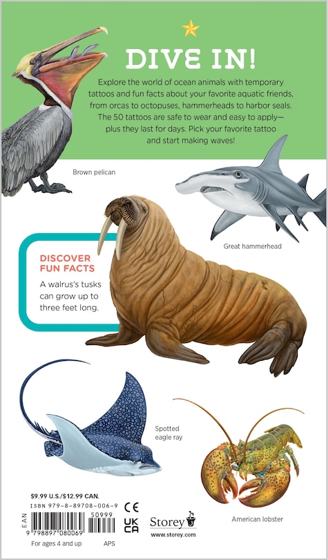Back cover_Watery World of Tattoo Ocean Animals