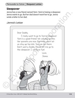 Sample content 3_Weekly Real-World Writing, Grade 1 - 2 Teacher Resource