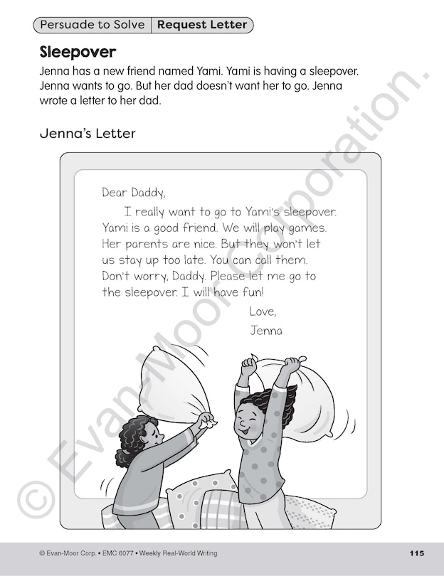 Sample content 3_Weekly Real-World Writing, Grade 1 - 2 Teacher Resource