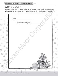 Sample content 5_Weekly Real-World Writing, Grade 1 - 2 Teacher Resource