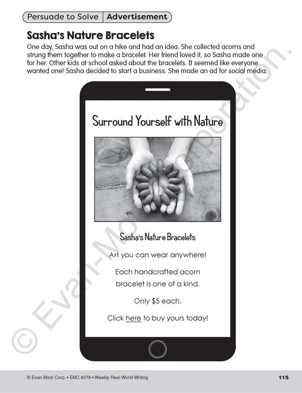 Sample content 3_Weekly Real-World Writing, Grade 3 - 4 Teacher Resource