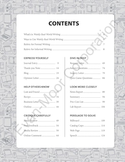 Sample content_Weekly Real-World Writing, Grade 5 - 6 Teacher Resource