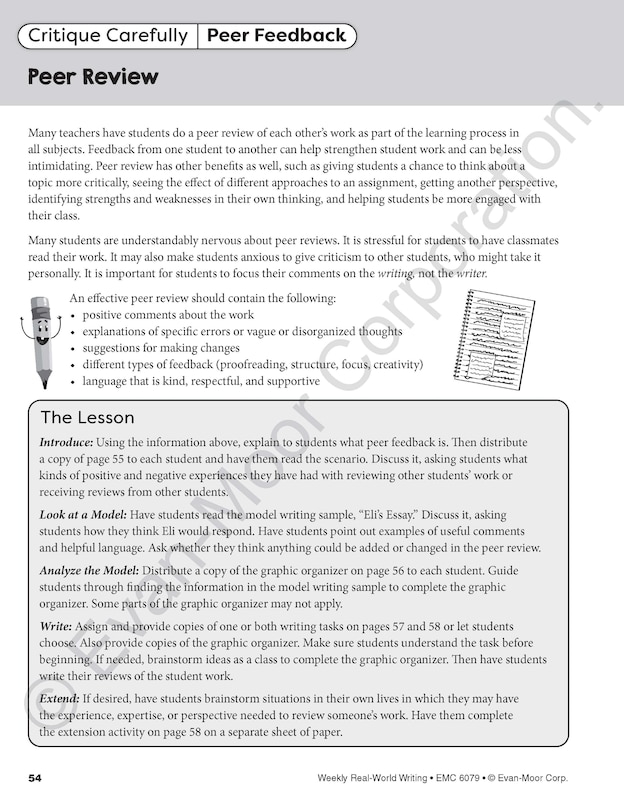 Sample content 2_Weekly Real-World Writing, Grade 5 - 6 Teacher Resource