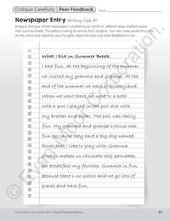 Sample content 5_Weekly Real-World Writing, Grade 5 - 6 Teacher Resource