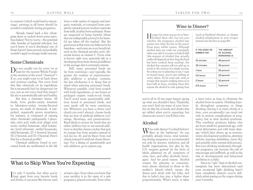 Aper&ccedil;u du contenu_What To Expect: Eating Well When You're Expecting, 2nd Edition