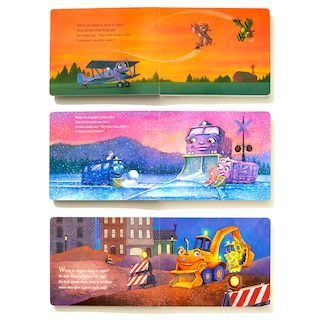 Sample content 2_Where Do Diggers, Trains, And Planes Sleep At Night? Board Book Boxed Set