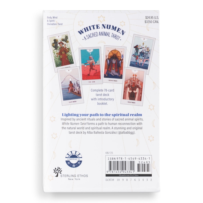 Back cover_WHITE NUMEN A SACRED ANIMAL TAROT