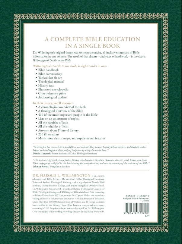 Back cover_Willmington's Guide To The Bible