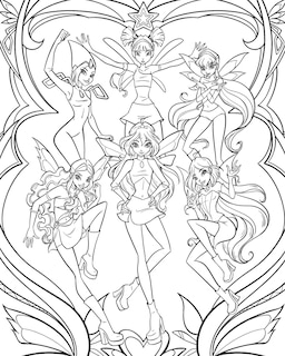 Sample content 4_Winx Club: The Official Coloring Book