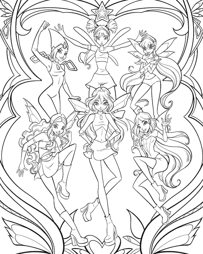 Sample content 4_Winx Club: The Official Coloring Book