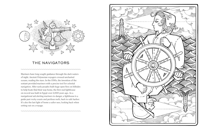 Sample content_Working Boats Coloring Book (Coloring Books for Kids Ages 8-12)