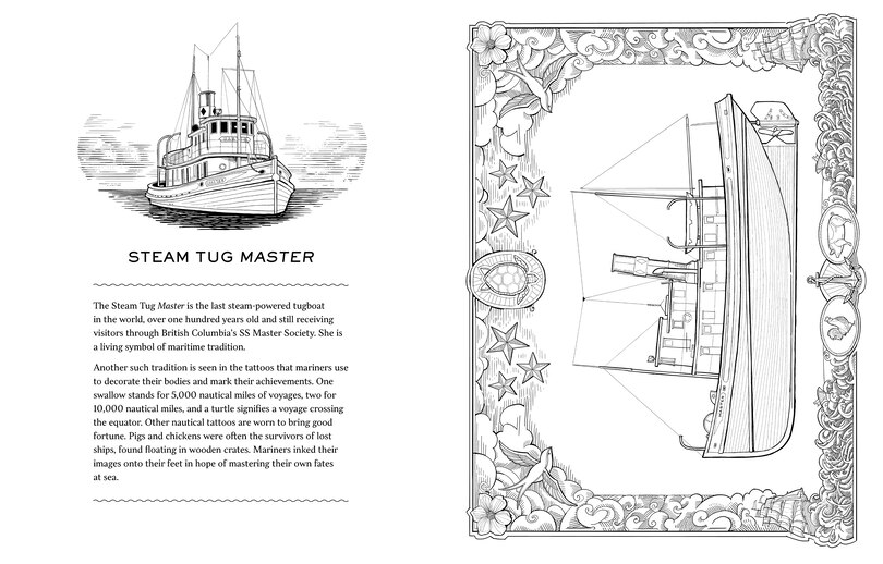 Sample content 2_Working Boats Coloring Book (Coloring Books for Kids Ages 8-12)