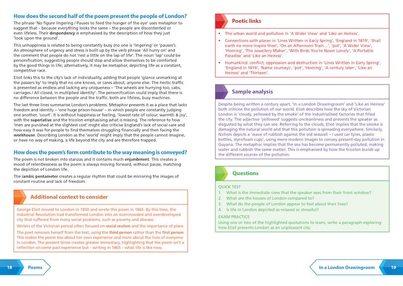 Aperçu du contenu 3_Worlds and Lives Poetry Cluster AQA GCSE 9-1 English Literature Revision Guide