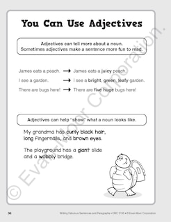 Sample content 4_Writing Fabulous Sentences and Paragraphs, Grade 1 - 3 Teacher Resource