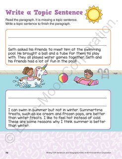 Sample content 5_Writing FUN Sentences and Paragraphs, Grade 1 - 3 Workbook