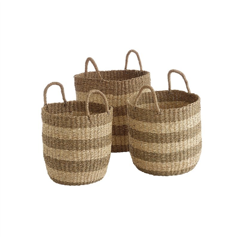 Camden Striped Woven Seagrass Baskets Set Of 3 By Design Ideas Gifts Www Chapters Indigo Ca