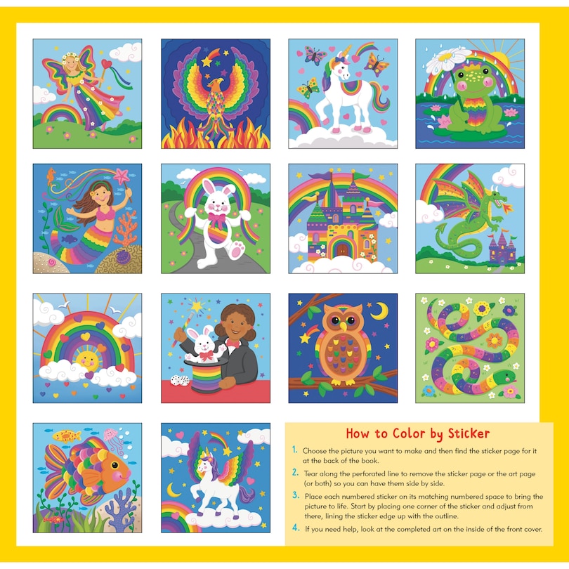Colour By Sticker Rainbow Magic