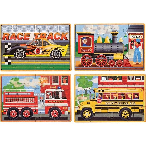 Vehicles in a Box Jigsaw Puzzles by Melissa & Doug Toys www