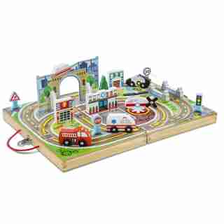 Melissa & Doug® Take-Along Tabletop Vehicle Set Town