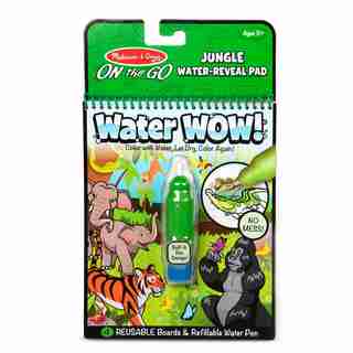 Melissa & Doug On the Go Water Wow! Bloc d'activités colorant réutilisable révélateur d'eau - Jungle