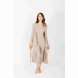 PEIGNOIR WAFFLE CARDIROBE, FAUVE ETERNEL GRAND