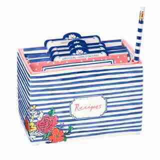 RECIPE FILE BOX FLOURISH