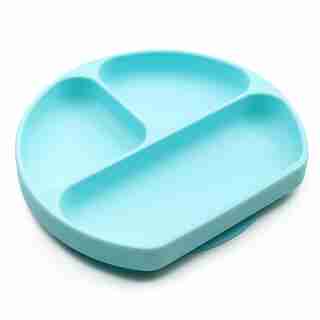 BUMKINS SILICONE GRIP DISH, BLUE
